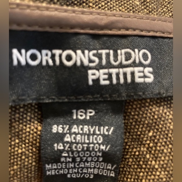 NortonStudio Petites 16P women’s Fall midi skirt embroidered leaves NEW - Picture 8 of 10